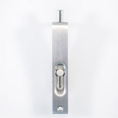 Sunk Slide Flush Door Bolt with Flat Keep Plate - 102mm x 17mm Satin Chrome