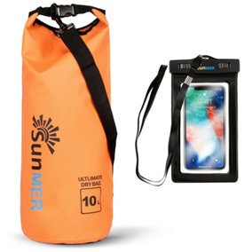 SUNMER 10L Dry Bag With Waterproof Phone Case - Orange