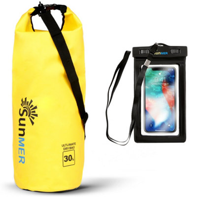 SUNMER 30L Dry Bag With Waterproof Phone Case Yellow
