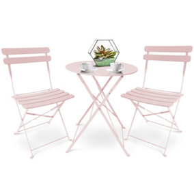 SUNMER Garden Bistro Table & Chairs Set - Pink