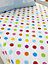 Sunny Rainbow Dots Single Fitted Sheet and Pillowcase Set