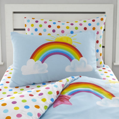 Rainbow cot bed bedding sale