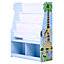 Sunny Safari Toddler Bookshelf - L47 x W30 x H48 cm - Blue/Multi Color