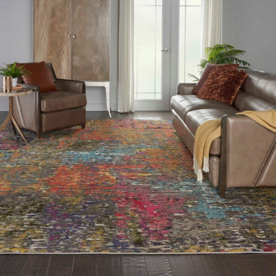Sunset Graphic Abstract Modern Rug for Living Room Bedroom and Dining Room-201cm X 292cm