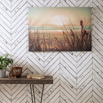 Sunset Sands Printed Canvas Landscape Wall Art | DIY at B&Q