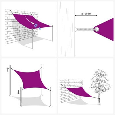 Sunshade Ø 200 cm Oxford UV protection 8 Rods Aluminium main image 0