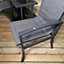 Suntime Havana Charcoal Grey Duo Love Seat / Tete a Tete Garden Bench