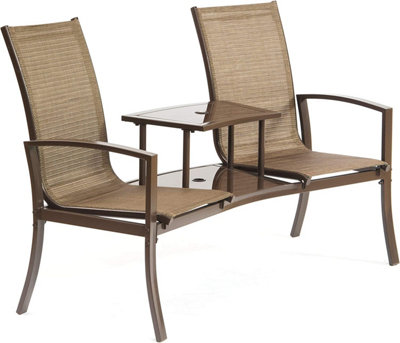 Suntime Havana Garden Duo Seat with Table in Bronze - 3