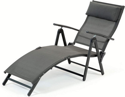 Suntime Havana Sun Lounger in Charcoal