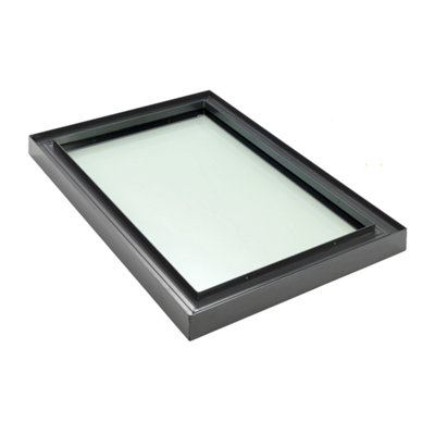 Sunview AF22 Flat Roof Skylight Aluminium Framed Triple Glazed Glass 1000mm x 1000mm