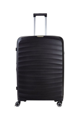Sunwave Hard Shell Luggage Large Hard Shell Suitcase in Black