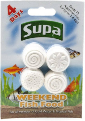 Supa Aquarium Weekend Fish Food 4x6g (Pack of 12)