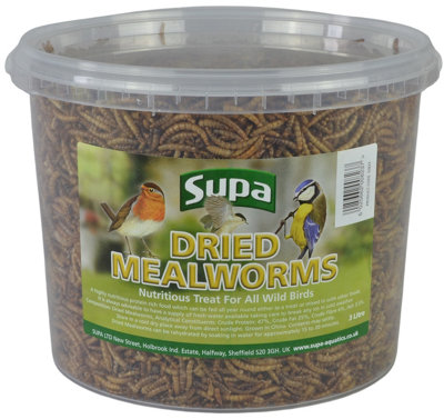 Supa Dried Mealworms 3 Litre Tub