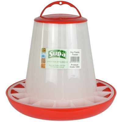 Supa Poultry Feeder Red & White 3kg