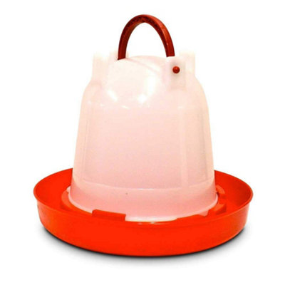 Supa Red and White Plastic Poultry Drinker, 200 g