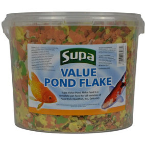 Supa Value Pond Flake Fish Food, 3 Litre Bucket