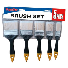 SupaDec Brush Set (5 Pack) Black/Beige (One Size)