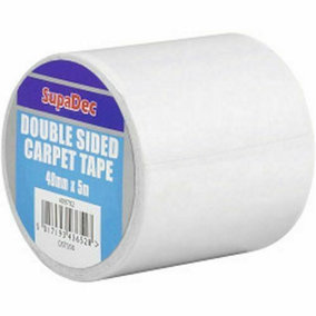 SupaDec Carpet Tape White (5m x 48mm)