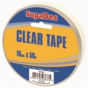 SupaDec Clear Tape Clear (50m x 18mm)