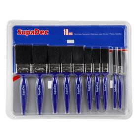 SupaDec Dec No Loss Brush (Pack Of 10) Blue/Black (One Size)