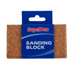 SupaDec Decorator Cork Sanding Block Brown (11cm x 9.5cm x 3cm)
