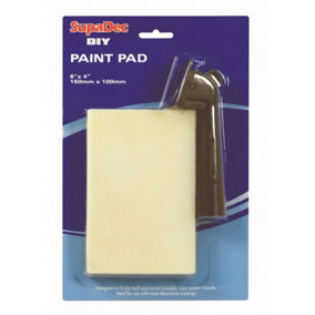 SupaDec DIY Paint Pad With Handle White/Black (15 x 10cm)