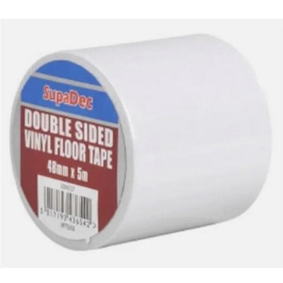 SupaDec Double Sided Vinyl Floor Tape 48mm x 5m - Heavy Duty Adhesive ...