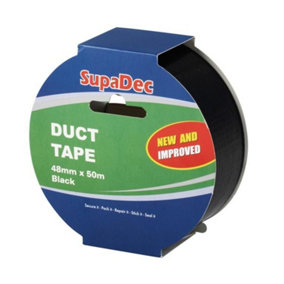 SupaDec Duct Tape Black (50m) Quality Product