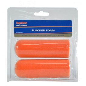 SupaDec Flocked Foam Roller (Pack of 2) Orange (One Size)