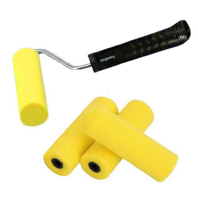 Set per verniciatura: 10 rulli in schiuma da 11 cm dritti, 2 rulli da