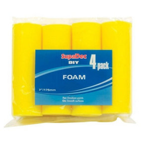 SupaDec Foam Roller Refills (Pack of 4) Yellow (23.5 x 17 x 5.9cm)