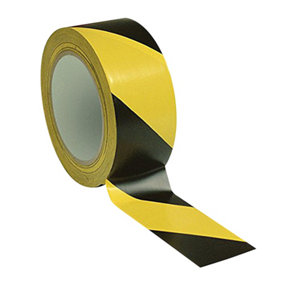 SupaDec Hazard Warning Tape Yellow/Black (50mm)