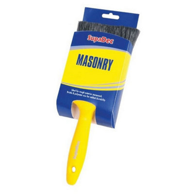 SupaDec Masonry Brush Yellow/Black (100mm) DIY at B&Q