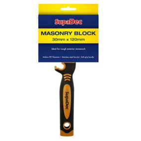 SupaDec Masonry Paint Brush Black/Yellow (27mm x 120mm x 30mm)