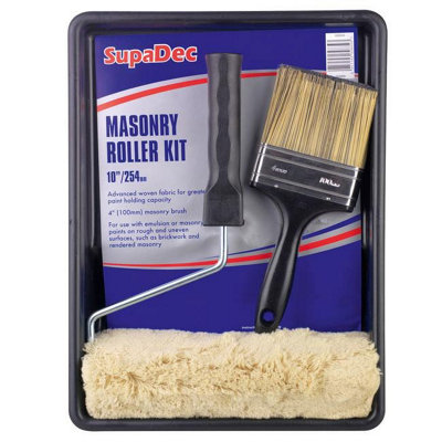 SupaDec Masonry Paint Roller Set Black/Cream (10in)
