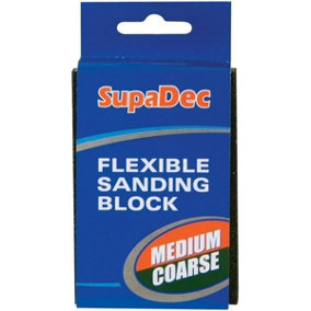 SupaDec Medium Sanding Block Multicoloured (13cm x 2.5cm x 7cm)