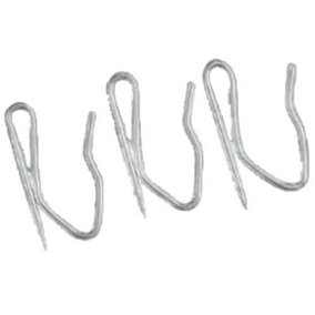 SupaDec Metal Pin Hooks (Pack of 20) Silver (One Size)
