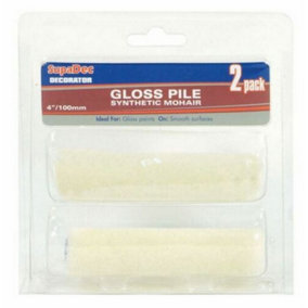 SupaDec Mini Gloss Roller (Pack of 2) Cream (100mm)