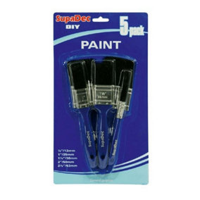SupaDec Paint Brush Set (5 Pack) Blue/Black (One Size)