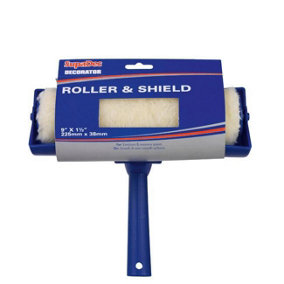 SupaDec Paint Roller and Shield Navy/Cream (9in x 1.5in)