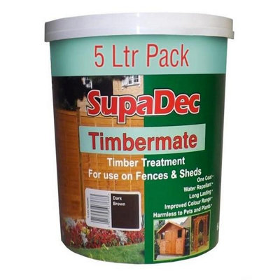SupaDec Timbermate Exterior One Coat Fence & Shed Wood Paint Green, 5L ...