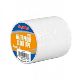 SupaDec Waterproof Cloth Tape White (4.5mm x 48mm)