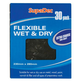 SupaDec Wet & Dry Sandpaper (Pack of 30) Green (One Size)