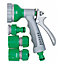 SupaGarden 6 Pattern Spray Gun Set (4 Pieces) Grey/Green (One Size)