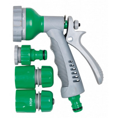 SupaGarden 6 Pattern Spray Gun Set (4 Pieces) Grey/Green (One Size)