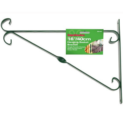 SupaGarden Hanging Basket Bracket Green (42 x 31 x 2.5cm)