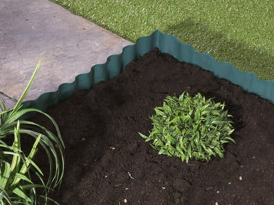 SupaGarden Small Green Plastic Lawn Edging Border 12cm x 6M