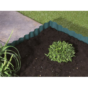 SupaGarden Small Green Plastic Lawn Edging Border 12cm x 6M
