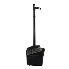 SupaHome Lobby Heavy Duty Dustpan and Brush Black (One Size)
