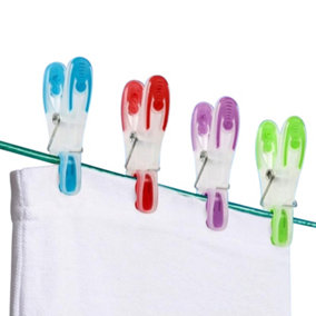 SupaHome Soft Grip Plastic Clothes Pegs (Pack of 20) Multicoloured (One Size)